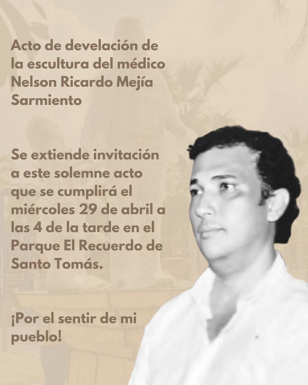 Santo Tomás rendirá tributo al médico Nelson Mejía con la develación de una escultura en su honor