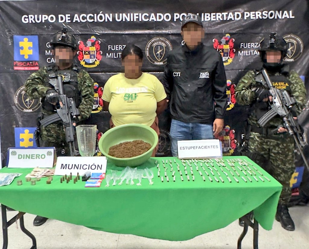 Capturan a mujer en Soledad con estupefacientes y munición: vinculada a alias «20» o «Bindi»