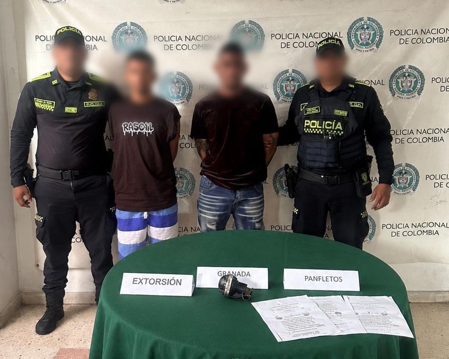 Operativo en Malambo deja dos capturados y la incautación de una granada de aturdimiento