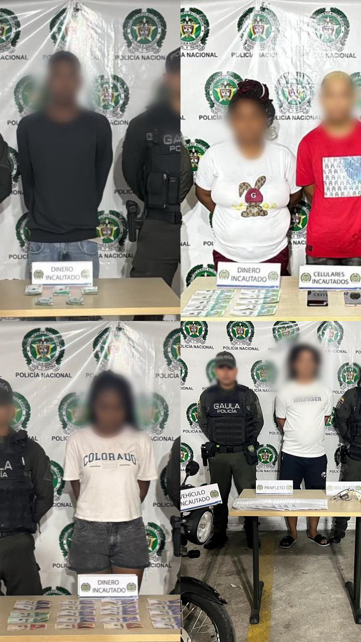 Caen cinco presuntos extorsionistas que intimidaban a comerciantes en Barranquilla