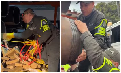 Megacargamento de cocaína camuflado como material de construcción fue incautado en carreteras del Quindío