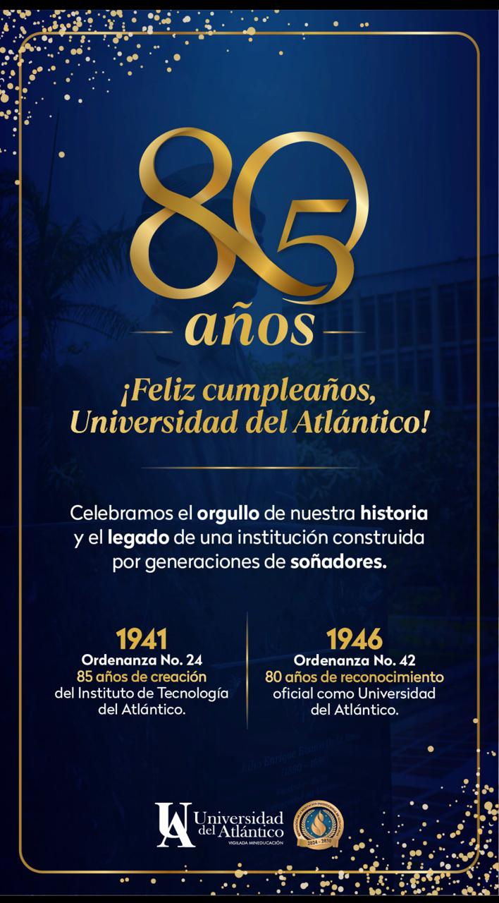 Universidad del Atlántico celebra 85 años con agenda académica, cultural y científica