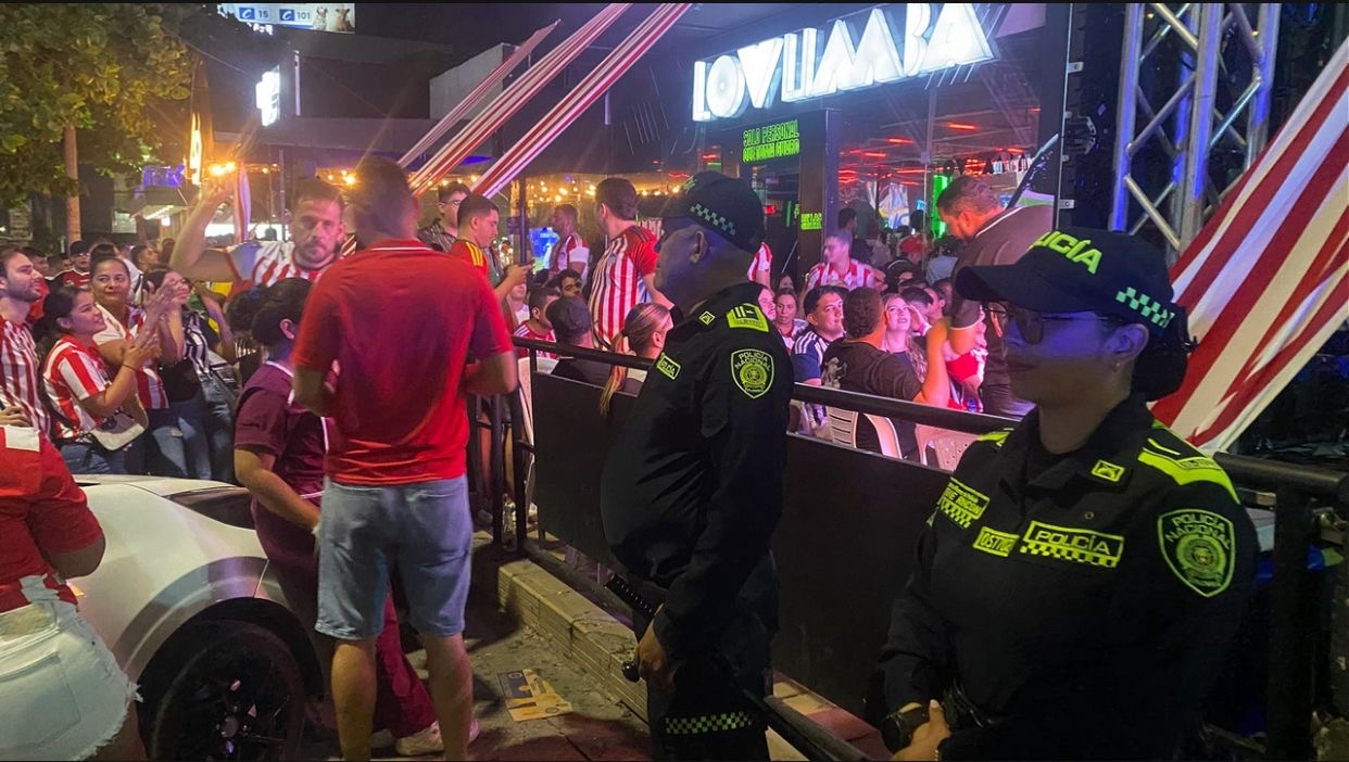 Más de 60 capturados durante operativos de seguridad en celebraciones del Junior en Barranquilla