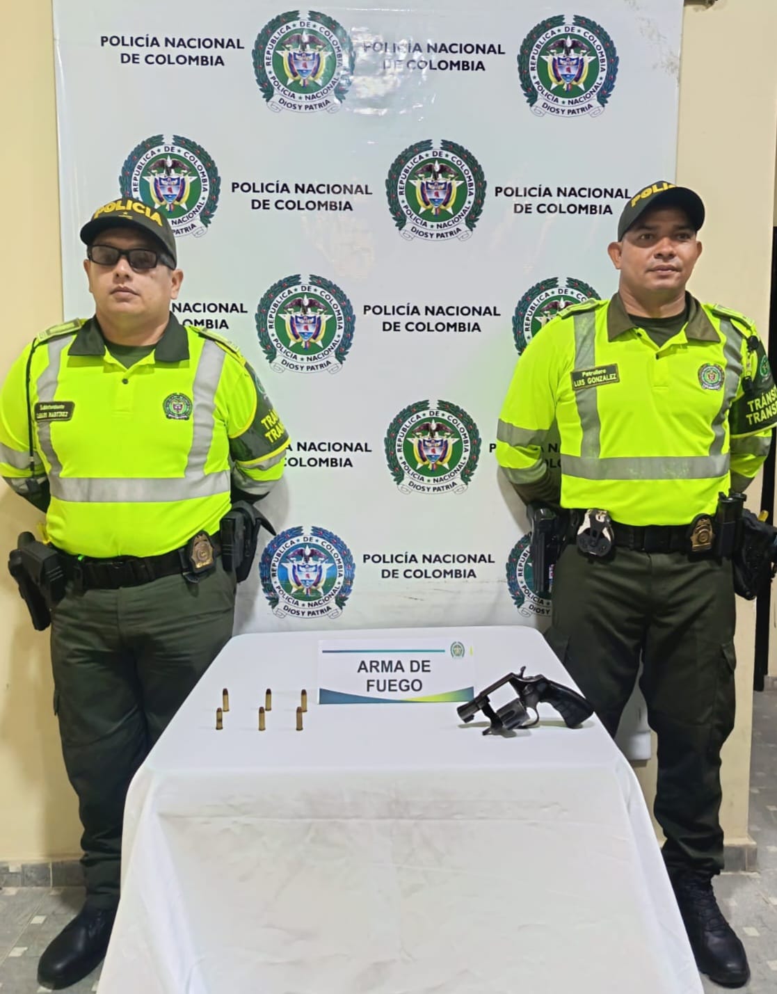 Policía incauta tres armas de fuego durante controles en vías del Atlántico