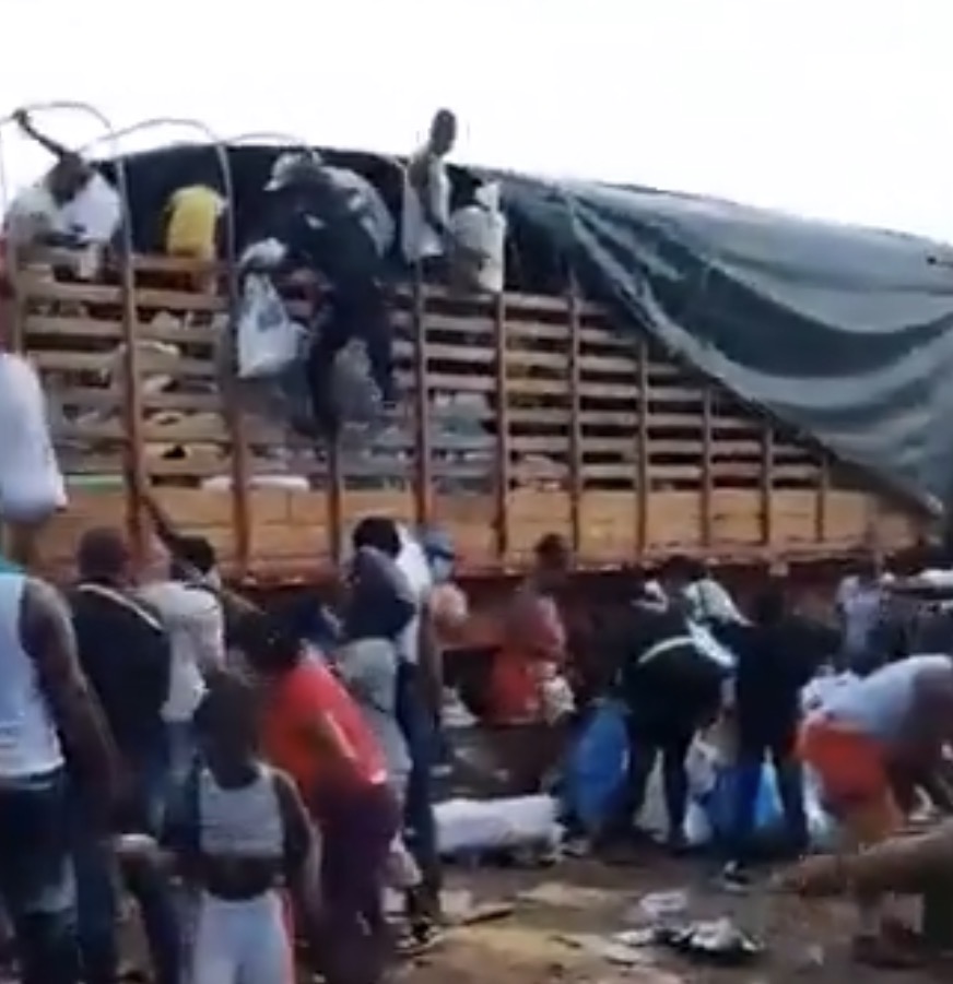 Policía aclara video sobre supuesta tractomula saqueada con ayudas para damnificados en Buenaventura